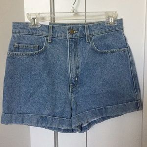 American Apparel High Waisted Jean Shorts